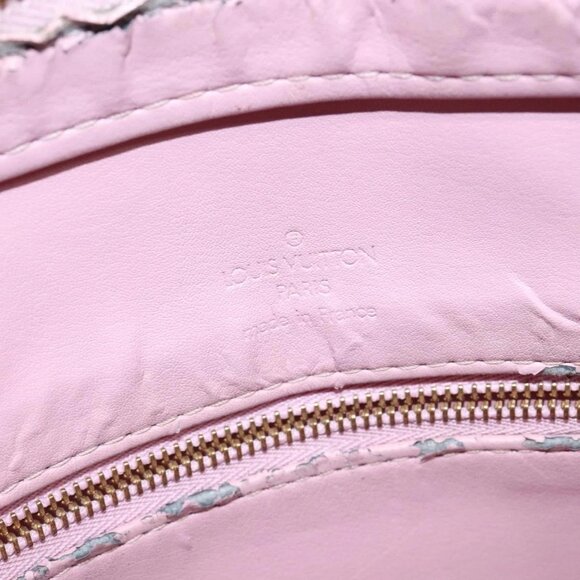 LOUIS VUITTON Monogram Vernis Houston Bag Marshmallow Pink LV Auth - Picture 15 of 16